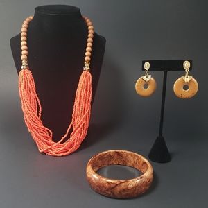 GORGEOUS Bohemian Natural Tones Jewelry Set